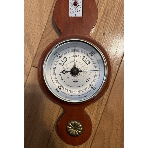 Vintage Swift and Anderson Banjo Shaped Compensated Barometer - Picture 2 of 4